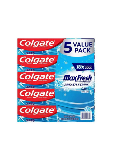 Colgate Max Fresh with Wh. Breath Strips, ( 5×7.3 oz)